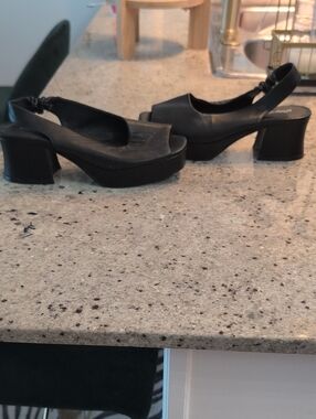 Black Jeffrey Campbell Platform Slingback Heels - Women